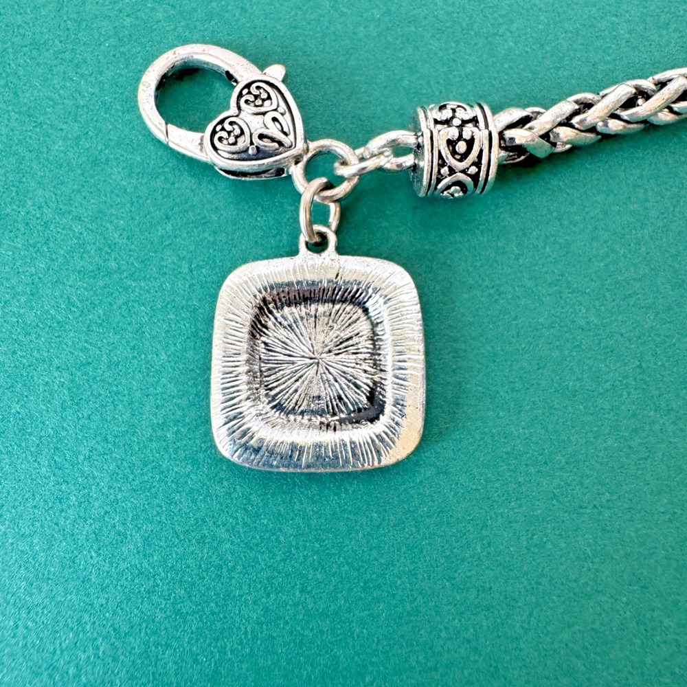 AUBURN UNIVERSITY Silver Tone Bracelet Rhinestones 7.75" Long Heart Lock Closure - Picture 5 of 7